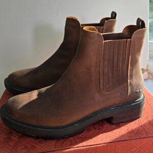 Share Timberland Womens Brimfield Mid Chelsea Boot Brown Full Grain 39 Size 8.5